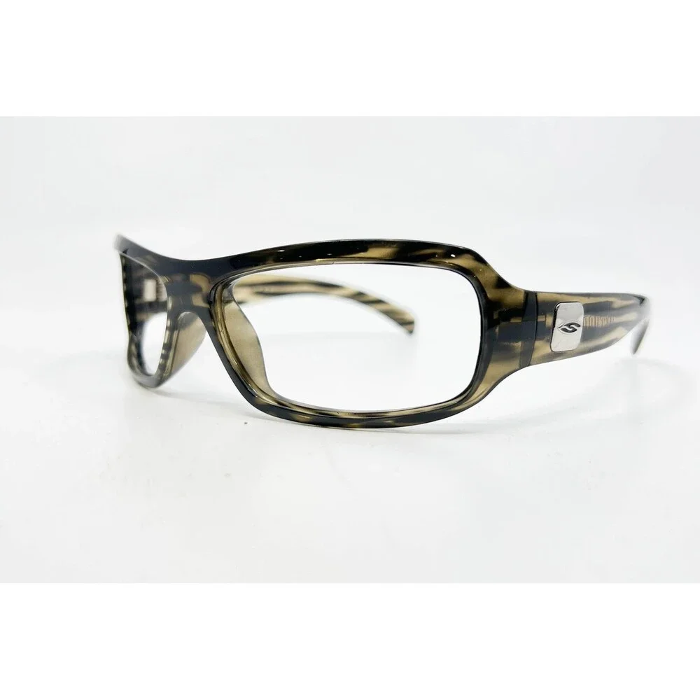 Smith Method Eyeglasses Mens Brown Striped Rectangular Frames 34161